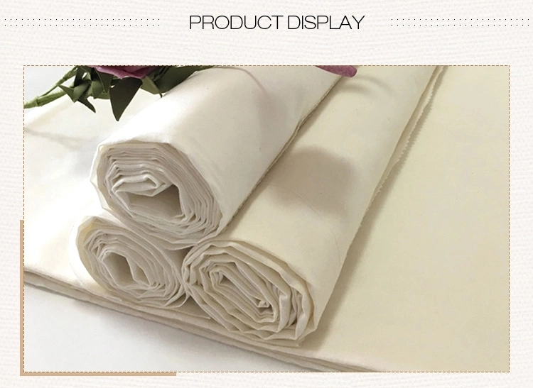 100% Cotton 40X40 110X70 Plain Weave Textiles Poplin Fabric for Garment Dyeing Printing