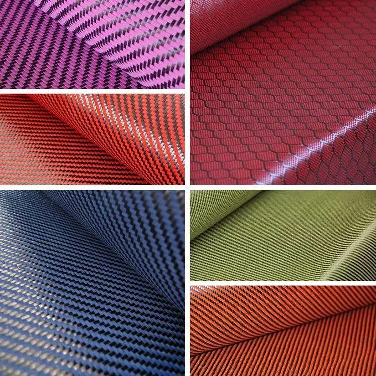 China Factory 3K X-Shape Carbon Aramid Fiber Hybrid Weaving Cross Fabric